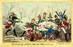 Cruikshank, George - The Congress dissolved before the Cake was Cut up, Karikatur auf den Wiener Kongress