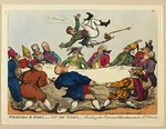 Rowlandson, Thomas - Friends and foes, up he goes: Sending the Corsican Munchausen to Saint Cloud's