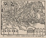 Unbekannter Künstler - Straßenkampf im 15. Jahrhundert. Aus der Koelhoffsche Chronik