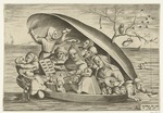 Heyden, Pieter, van der - Spassmacher in einer Muschel auf See