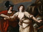 Guercino - Rinaldo hält Armida ab, sich mit einem Pfeil zu töten