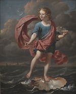Dujardin, Karel - Knabe, die Seifenblasen blasend. Allegorie auf die Vergänglichkeit und die Kürze des Lebens
