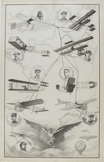 Unbekannter Künstler - Luftfahrtpioniere Frankreichs