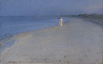 Krøyer, Peder Severin - Sommerabend am Südstrand von Skagen. Anna Ancher und Marie Krøyer