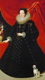 Sustermans, Justus (Giusto) - Porträt von Eleonora Gonzaga (1598-1655) in schwarzem Kleid 