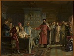 Newrew, Nikolai Wassiliewitsch - Sachari Ljapunow streitet mit dem Zar Wassili Schuiski im Kreml