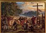 Matejko, Jan Alojzy - Die Christianisierung Polens 966. Aus dem Zyklus Die Geschichte der Zivilisation in Polen