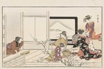 Utamaro, Kitagawa - Vorbereitung der Nahrung für eine Nachtigall 