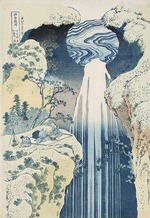 Hokusai, Katsushika - Der Wasserfall von Amida hinter der Kisokaido-Straße (Aus der Serie Reise zu den Wasserfällen in allen Provinzen)