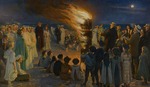 Krøyer, Peder Severin - Mittsommernachtsfeuer am Strand von Skagen