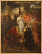 Devéria, Eugène - Der Tod von Jeanne d'Arc