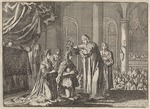 Luyken, Jan (Johannes) - Henry Compton krönt Wilhelm und Maria in der Westminster Abbey am 11. April 1689