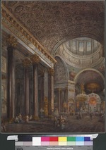 Sadownikow, Wassili Semjonowitsch - Innenansicht der Kasaner Kathedrale in St. Petersburg
