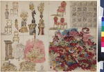 Sadownikow, Wassili Semjonowitsch - Entwurf von Möbeln, Plafond, Lampen, dekorativer Wandmalerei mit Blumen für den Jussupow-Palast an der Moika
