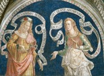 Pinturicchio, Bernardino, Werkstatt von - Der Prophet Jeremia und die Phrygische Sibylle