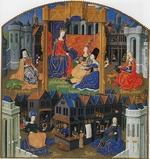 Unbekannter Künstler - Miniatur aus Li Livres dou Trésor von Brunetto Latini 