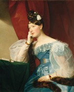 Amerling, Friedrich Ritter von - Porträt von Julie von Woyna, geb. Freiin von Krieg-Hochfelden, später von Benedek (1811-1895)