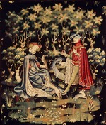 Westeuropäische angewandte Kunst - Das Geschenk des Herzens (L'Offrande du coeur). Tapisserie   