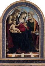 Signorelli, Luca - Madonna und Kind mit Johannes dem Täufer und Johannes dem Evangelisten