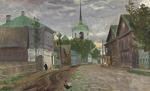 Kustodiew, Boris Michailowitsch - Eine Strasse in Staraja Russa