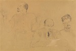 Maljawin, Filipp Andrejewitsch - Anatoli Lunatscharski (1875-1933), Wladimir Lenin (1870-1924) und Leo Trotzki (1879-1940)