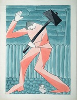 Jakerson, David Aronowitsch - Entwurf für Komposition Der Bau des Palastes der Arbeit