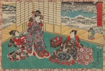 Kunisada (Toyokuni III.), Utagawa - Aus der Serie Sono sugata yukari no utsushi-e (Wahre Abbilder von der Gestalt des strahlenden Prinzen) 
