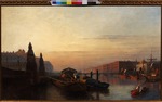 Unbekannter Künstler - Blick auf die Newa und den Admiralitätskai in St. Petersburg