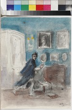 Rudakow, Konstantin Iwanowitsch - Illustration zum Gedicht Graf Nulin von A. Puschkin