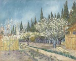 Gogh, Vincent, van - Blühender Obstgarten, von Zypressen umgeben