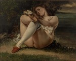 Courbet, Gustave - Frau mit weißen Strümpfen (La Femme aux bas blancs) 