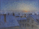 Jansson, Eugène - Sonnenaufgang über den Dächern. Motiv aus Stockholm
