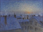 Jansson, Eugène - Sonnenaufgang über den Dächern. Motiv aus Stockholm