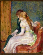Renoir, Pierre Auguste - Jeunes filles lisant (Zwei lesende Mädchen)