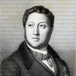 Dupré, Louis - Porträt von Komponist Gioachino Antonio Rossini (1792-1868)