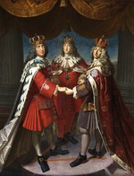 Gericke, Samuel Theodor - Allianz der Könige Friedrich I. in Preußen, August der Starke und Friedrich IV. von Dänemark (Dreikönigsbild)