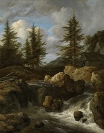 Ruisdael, Jacob Isaacksz, van - Ein Wasserfall in einer felsigen Landschaft 