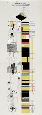 Moholy-Nagy, Laszlo - Partiturskizze. Aus Die Bühne im Bauhaus