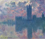 Monet, Claude - Le Parlement, soleil couchant (Parlamentsgebäude, Sonnenuntergang)