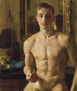 Somow, Konstantin Andrejewitsch - Der Boxer. Porträt von Boris Sneschkowski