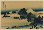 Hokusai, Katsushika - Shichirigahama-Strand in der Provinz Sagami (aus der Bildserie 36 Ansichten des Berges Fuji)