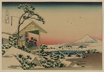 Hokusai, Katsushika - Verschneiter Morgen bei Koishikawa (aus der Bildserie 36 Ansichten des Berges Fuji)
