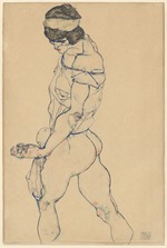 Schiele, Egon - Die Schreitende