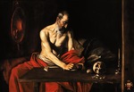 Caravaggio, Michelangelo - Der heilige Hieronymus im Gehäus
