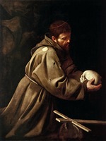 Caravaggio, Michelangelo - Meditation des heiligen Franziskus von Assisi