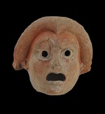 Klassische Antike Kunst - Antefix mit Darstellung einer komischen Theatermaske