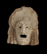 Klassische Antike Kunst - Antefix mit Darstellung einer tragischen Theatermaske