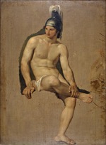 Hayez, Francesco - Studie eines sitzenden Kriegers