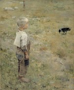 Gallen-Kallela, Akseli - Junge mit einer Krähe