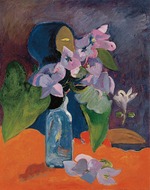 Gauguin, Paul Eugéne Henri - Stillleben mit Blumen und Idol